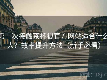 第一次接触茶杯狐官方网站适合什么人？效率提升方法（新手必看）