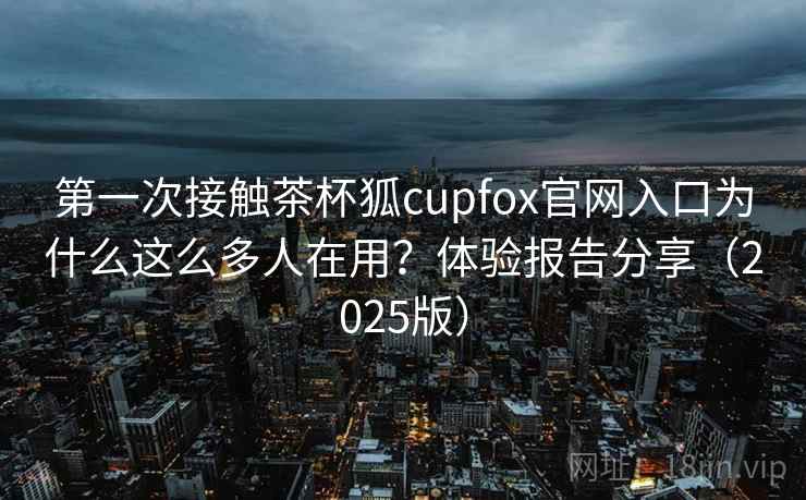 第一次接触茶杯狐cupfox官网入口为什么这么多人在用？体验报告分享（2025版）
