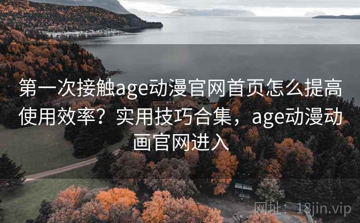 第一次接触age动漫官网首页怎么提高使用效率？实用技巧合集，age动漫动画官网进入