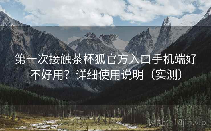 第一次接触茶杯狐官方入口手机端好不好用？详细使用说明（实测）