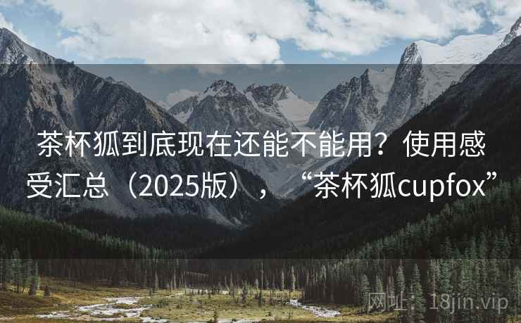 茶杯狐到底现在还能不能用？使用感受汇总（2025版），“茶杯狐cupfox”