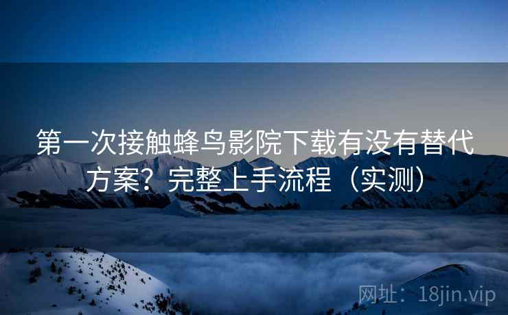 第一次接触蜂鸟影院下载有没有替代方案？完整上手流程（实测）